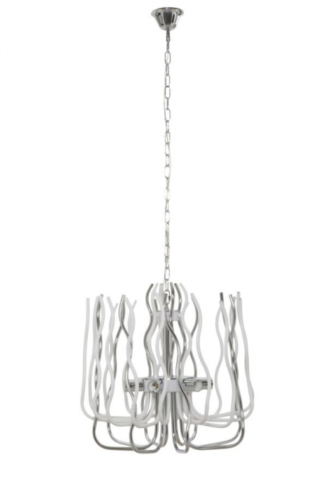 Lustra Wisconsin, metal, alb argintiu - CreativDeco.ro [2]