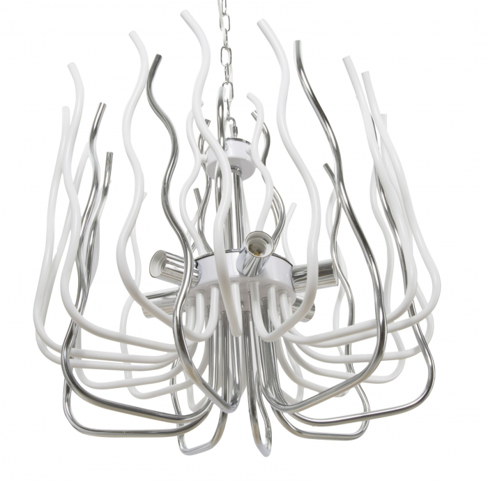 Lustra Wisconsin, metal, alb argintiu - CreativDeco.ro [3]