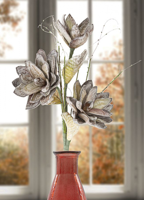 Magnolia verde artificiala CreativDeco - Plante decorative pentru interior modern [5]