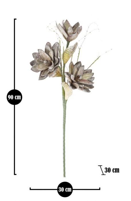 Magnolia verde artificiala CreativDeco - Plante decorative pentru interior modern [6]