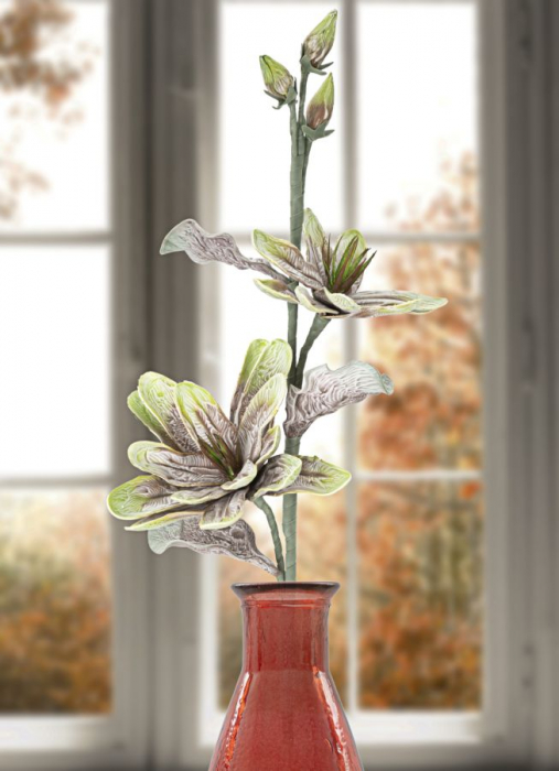 Magnolia verde cu boboci CreativDeco - Plante artificiale pentru decor natural [5]