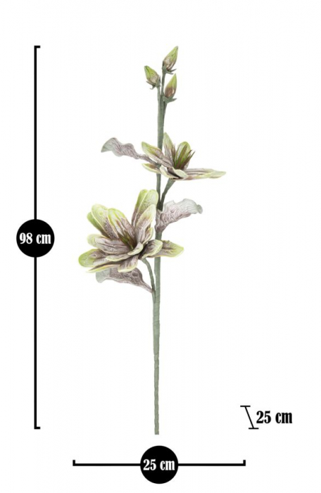Magnolia verde cu boboci CreativDeco - Plante artificiale pentru decor natural [6]