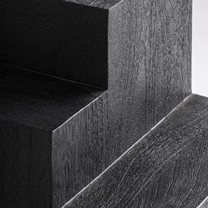 Masa auxiliara geometrica din lemn de mango negru PÈTRIA [3]