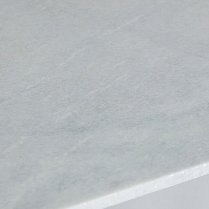 Masă auxiliară de bar cu blat din marmură albă și structură din fier negru [2]