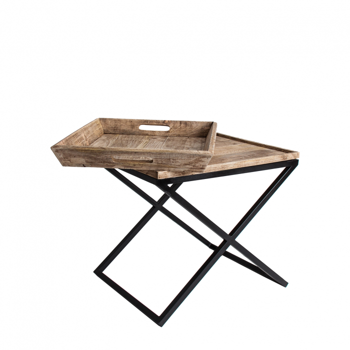 Masa auxiliara industriala mango negru natural|Mese versatile [3]