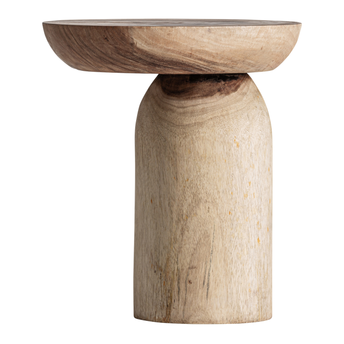 Masă auxiliară din lemn de suar cu design organic Kalandi [3]