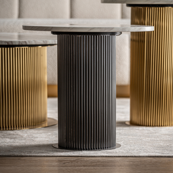 Masa auxiliara marmura sintetica bicolora|Mobilier contemporan [5]
