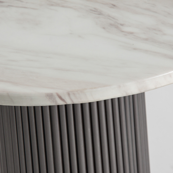 Masa auxiliara marmura sintetica bicolora|Mobilier contemporan [2]