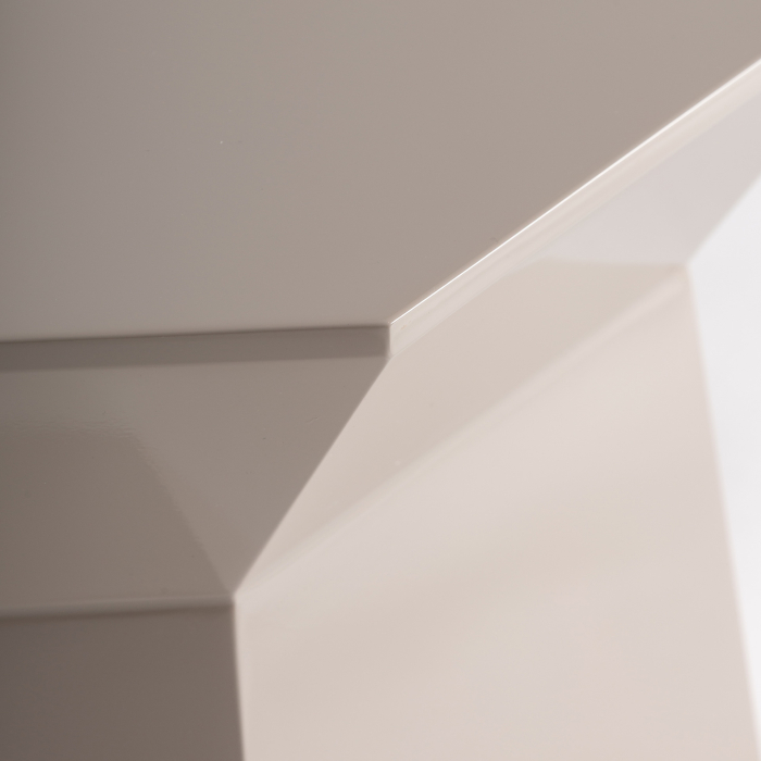 Masă auxiliară crem fațetată 65 cm MDF [4]