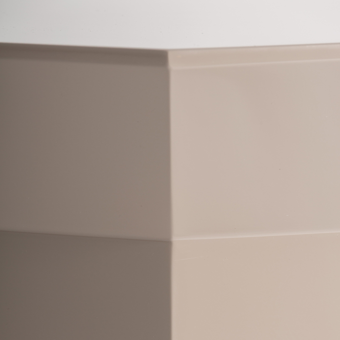 Masă auxiliară crem fațetată 65 cm MDF [3]