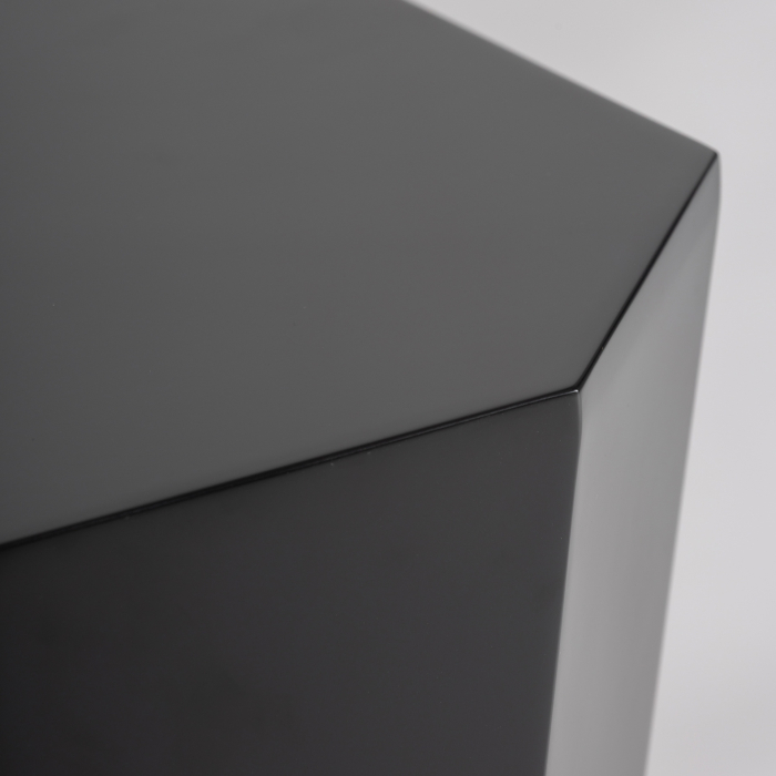 Masă auxiliară neagră fațetată 40 cm MDF [4]