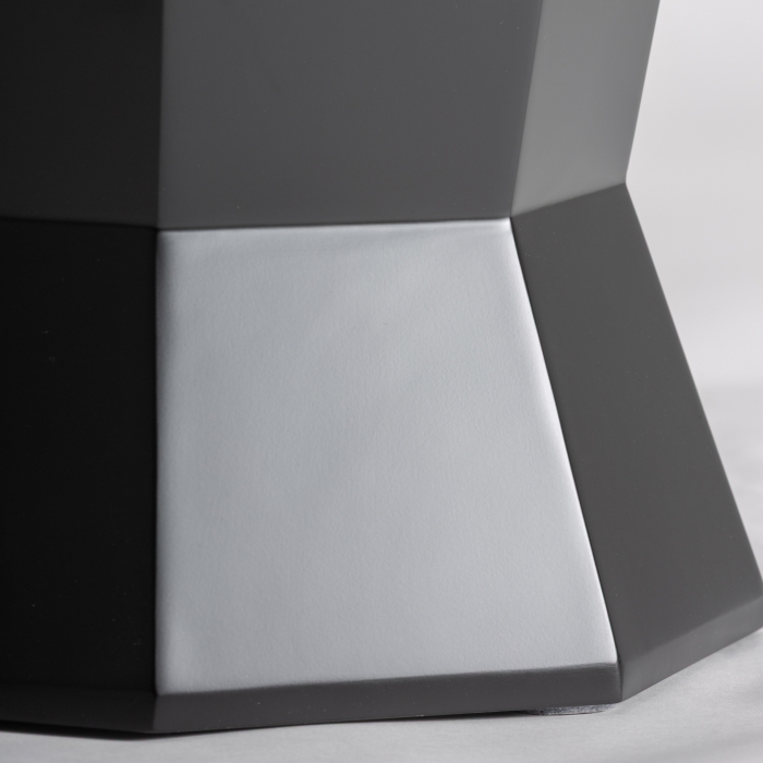 Masă auxiliară neagră fațetată 40 cm MDF [3]