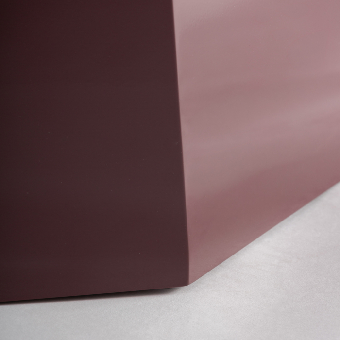 Masă auxiliară roșie geometrică 50 cm MDF [4]