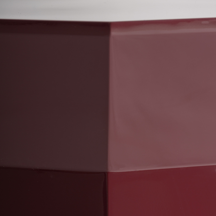 Masă auxiliară roșie geometrică 50 cm MDF [3]