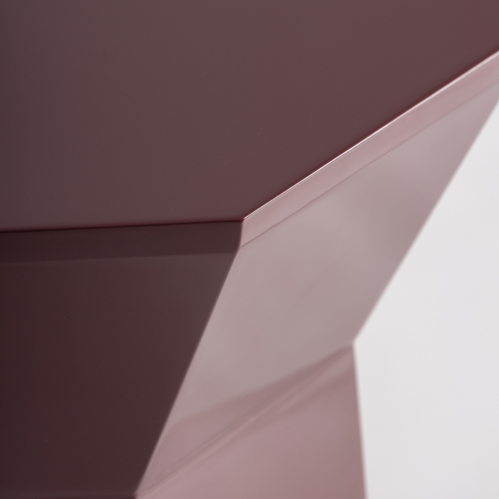 Masă auxiliară roșie geometrică 50 cm MDF [5]