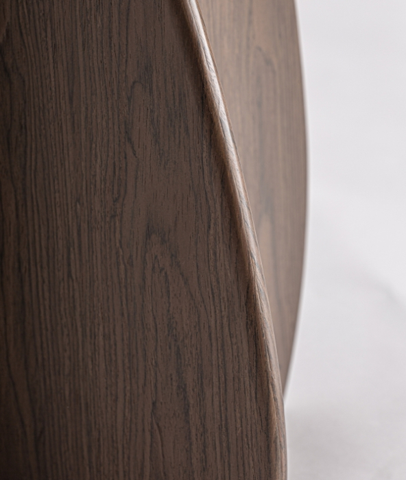 Masă auxiliară rotundă din lemn maro pentru living Arko [4]