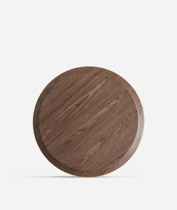 Masă auxiliară rotundă din lemn maro pentru living Arko [3]