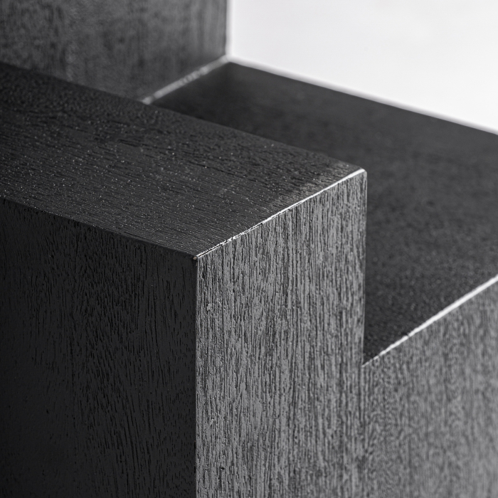 Masa auxiliara din lemn de mango negru cu finisaj arenat PÈTRIA [3]