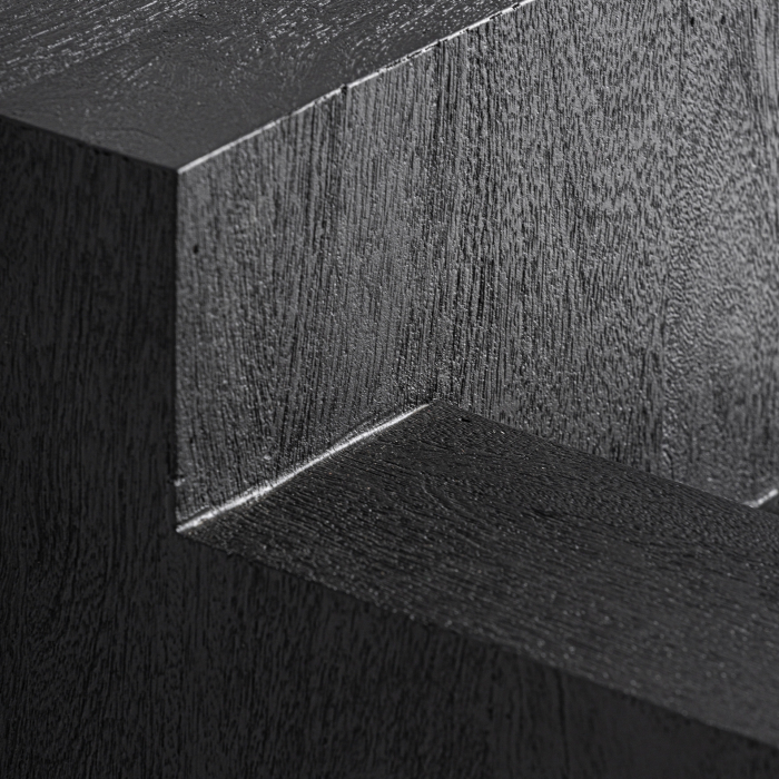 Masa auxiliara din lemn de mango negru cu finisaj arenat PÈTRIA [4]