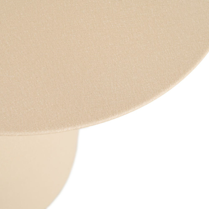 Masă auxiliară sculpturală din oțel bej cu bază înclinată [6]