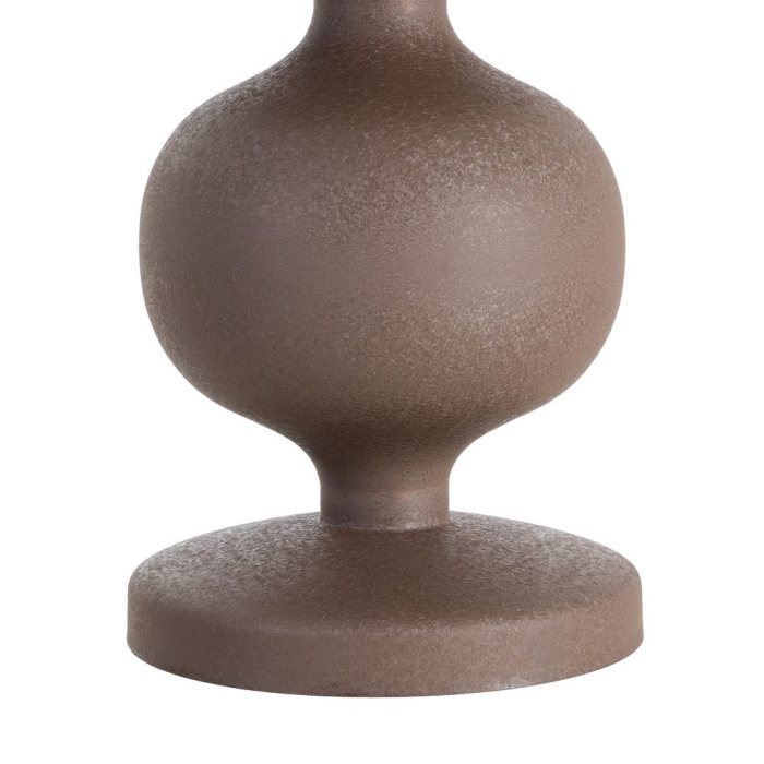 Masă auxiliară sculpturală din oțel cu corp sferic și finisaj maro [6]