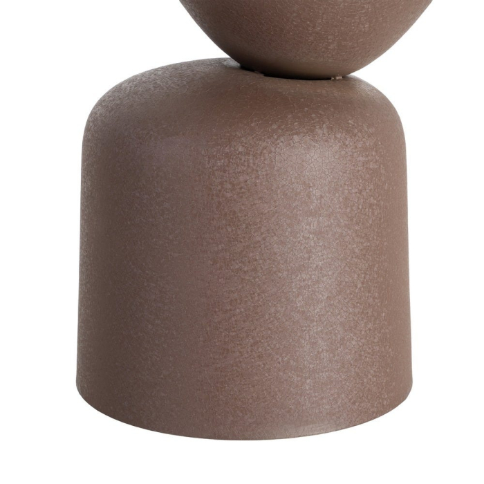 Masă auxiliară sculpturală din oțel cu finisaj maro [6]