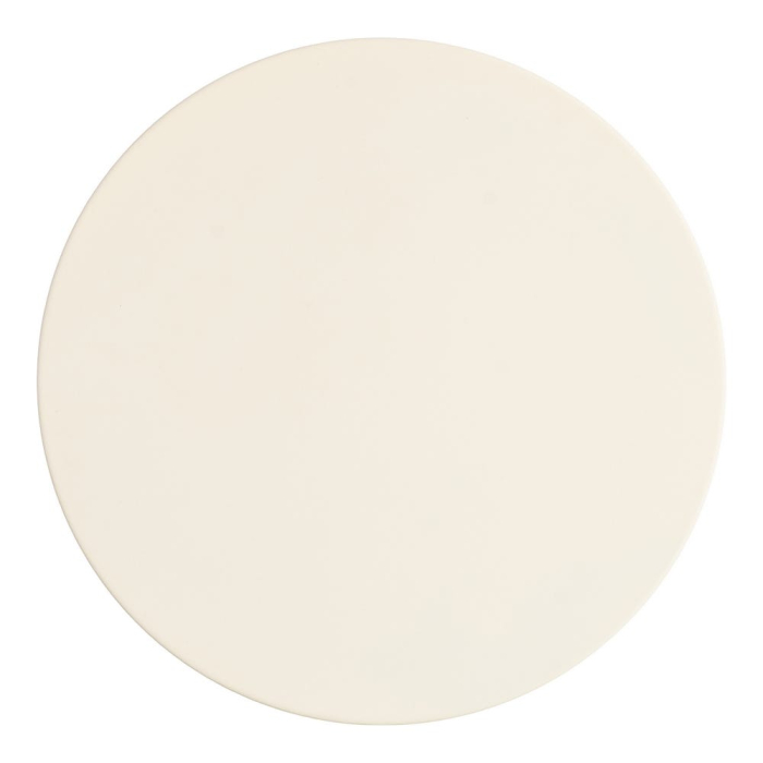 Masă auxiliară sculpturală din oțel cu formă tip cupă alb crem [7]