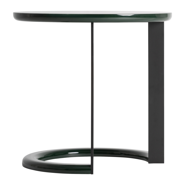Masă auxiliară verde lăcuită 48 cm cu metal negru [2]