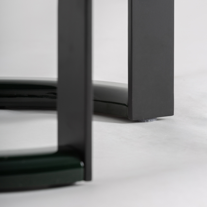 Masă auxiliară verde lăcuită 48 cm cu metal negru [6]