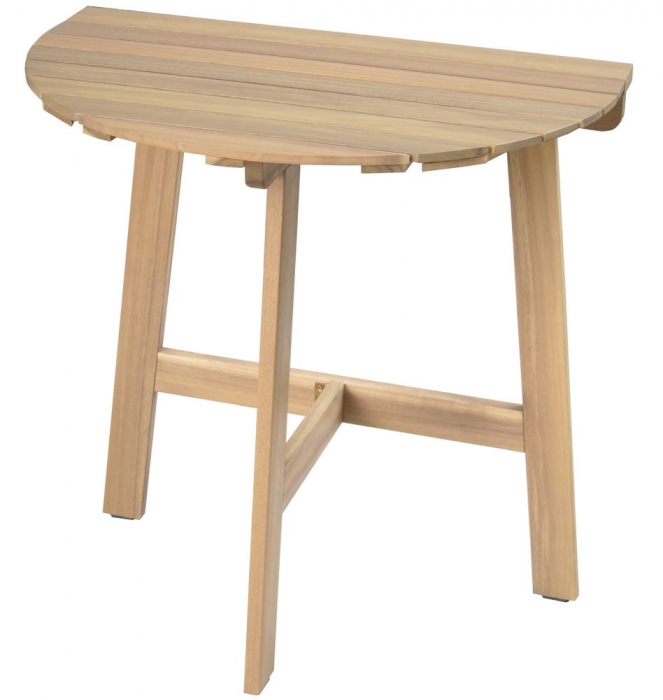 Masă Nina pliabilă perete – lemn acacia semicircular balcon [1]