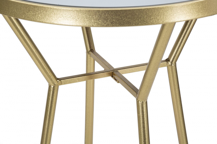 Masa bar rotunda blat oglinda aspect glamour CreativDeco [4]