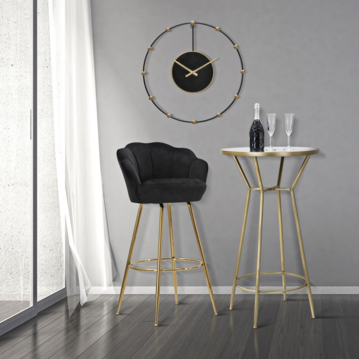 Masa bar rotunda blat oglinda aspect glamour CreativDeco [7]