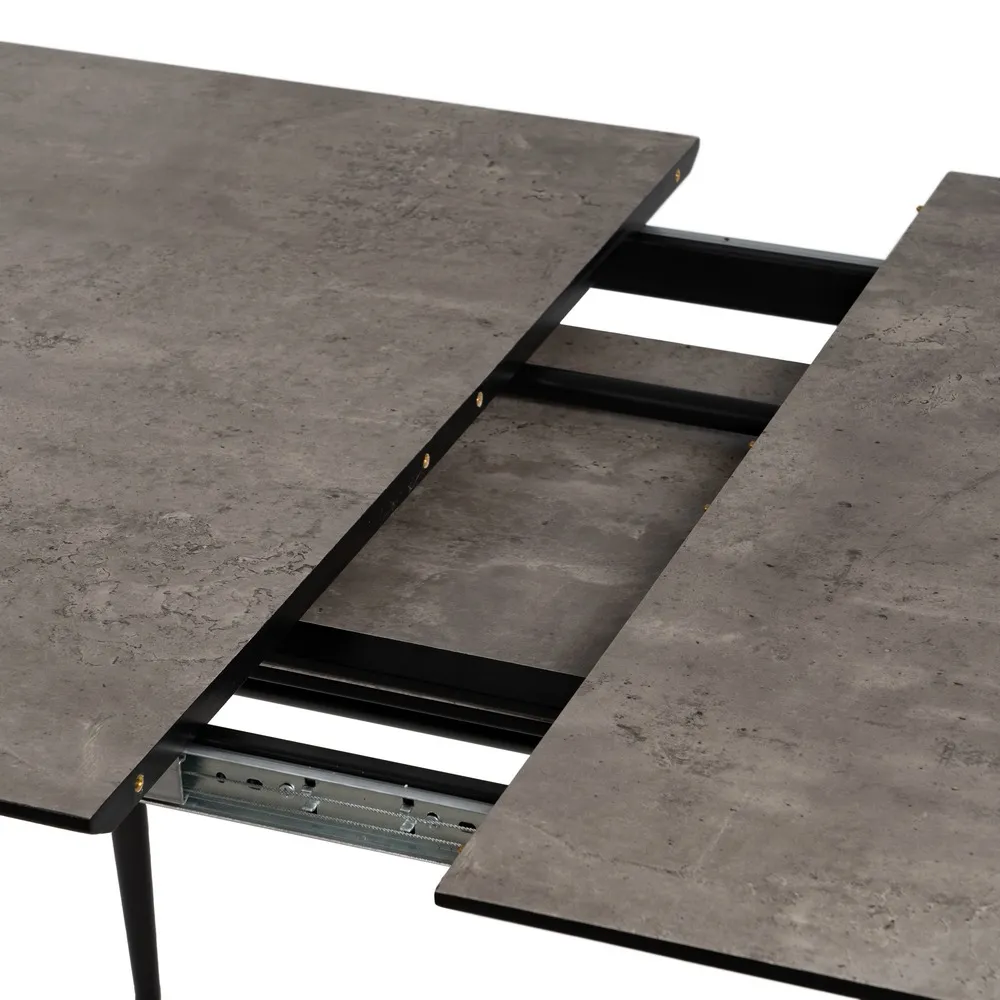 Masa Bucatarie Extensibila MDF Gri, Metal Negru - CreativDeco.ro [10]