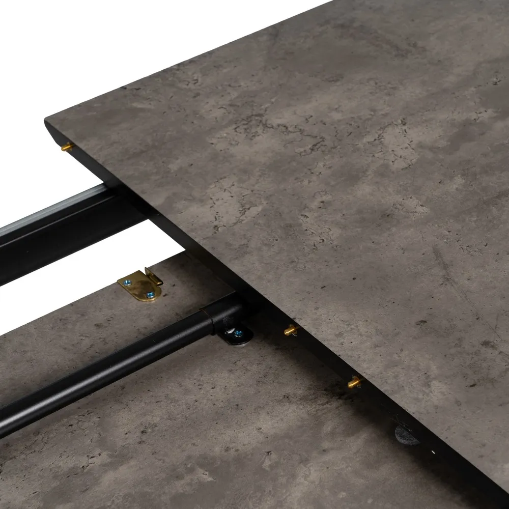 Masa Bucatarie Extensibila MDF Gri, Metal Negru - CreativDeco.ro [9]