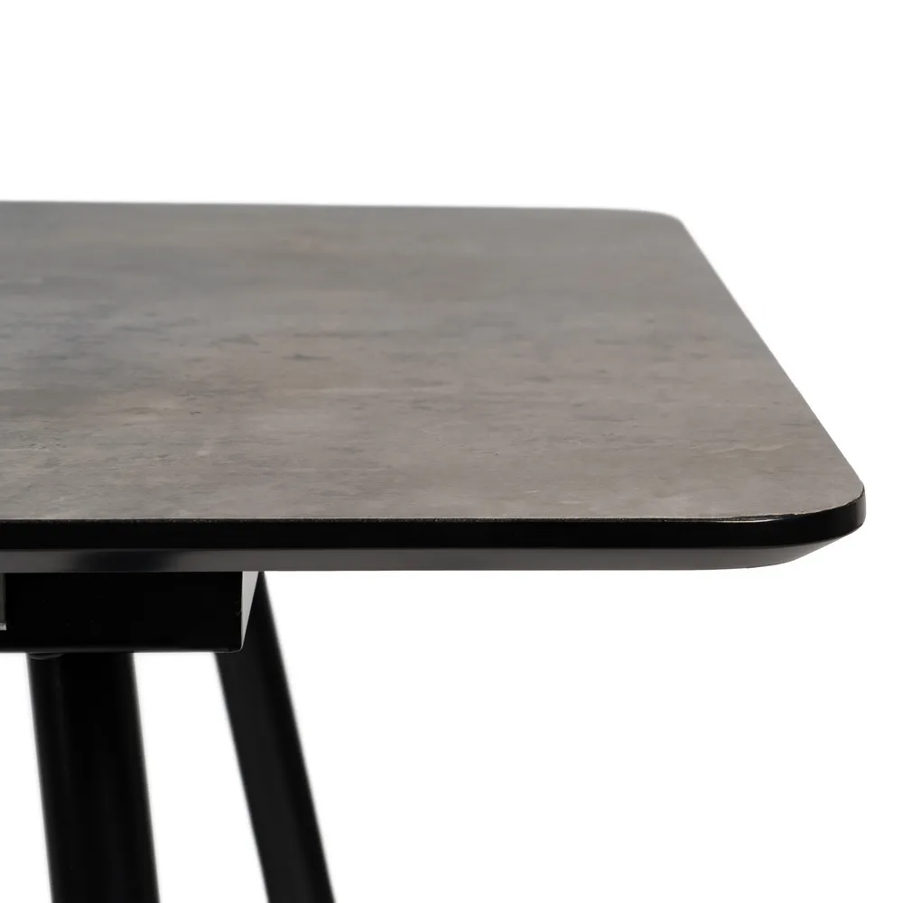 Masa Bucatarie Extensibila MDF Gri, Metal Negru - CreativDeco.ro [7]