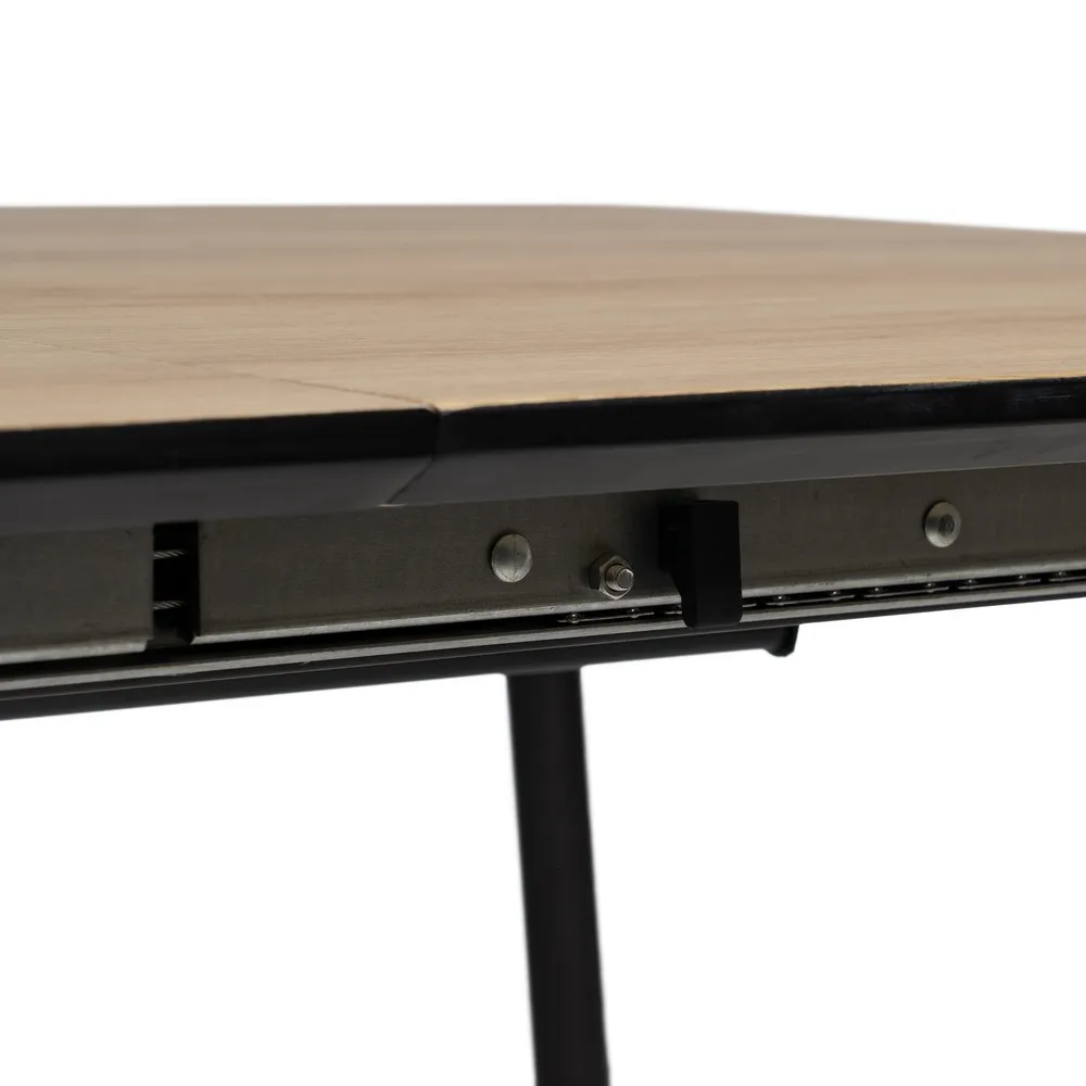 Masa Bucatarie Extensibila MDF Stejar, Metal Negru - CreativDeco.ro [9]