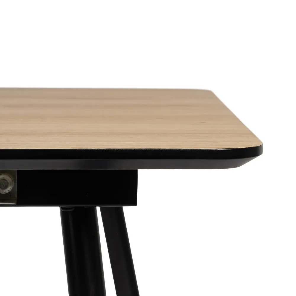 Masa Bucatarie Extensibila MDF Stejar, Metal Negru - CreativDeco.ro [5]
