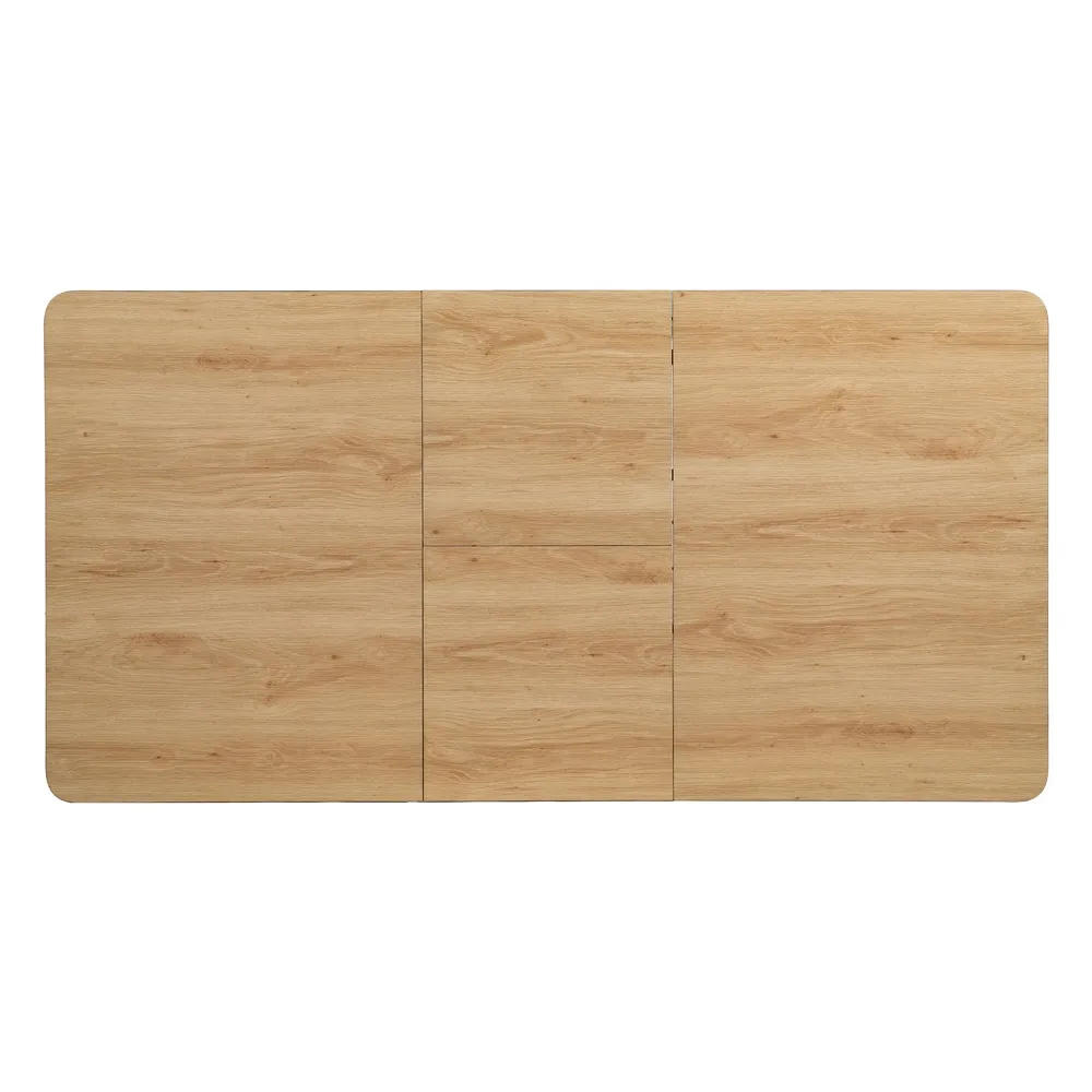 Masa Bucatarie Extensibila MDF Stejar, Metal Negru - CreativDeco.ro [10]