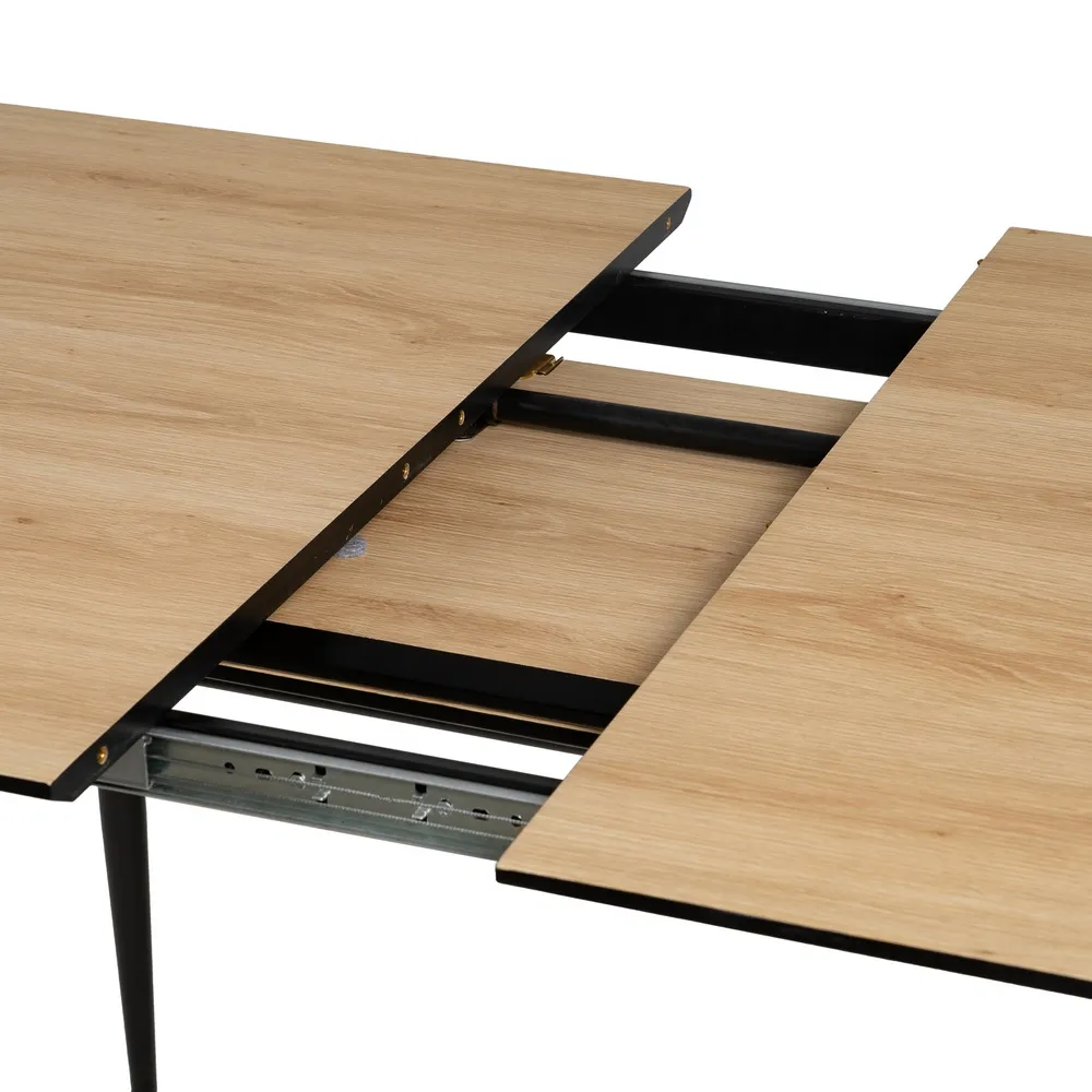 Masa Bucatarie Extensibila MDF Stejar, Metal Negru - CreativDeco.ro [8]