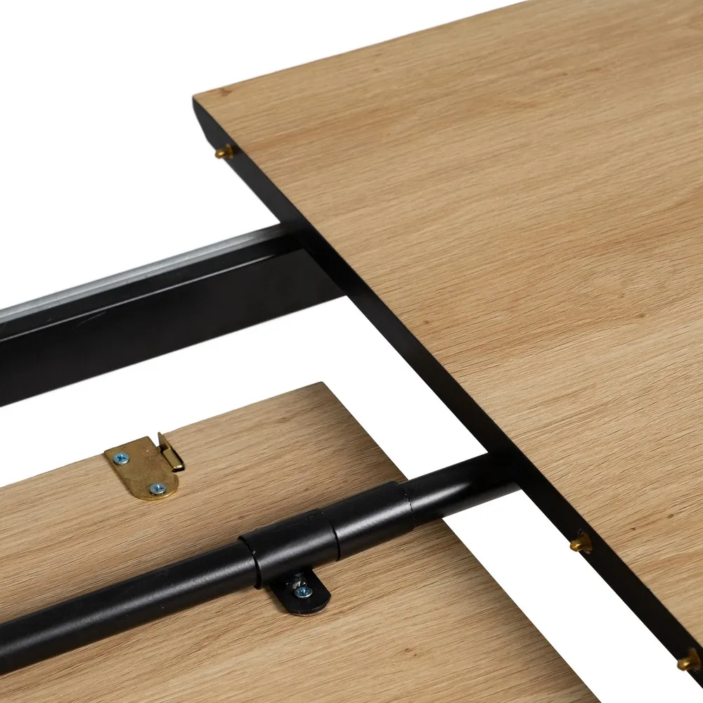 Masa Bucatarie Extensibila MDF Stejar, Metal Negru - CreativDeco.ro [7]