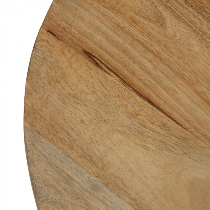 Masă cafea rotundă din lemn masiv mango natural cu picioare înclinate – stil japandi [4]