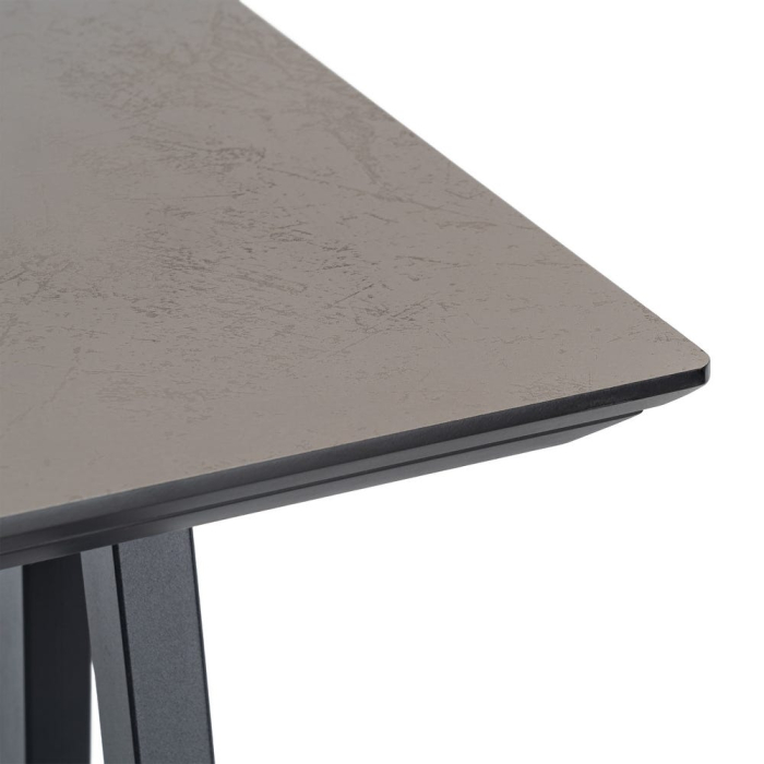 Masă consola din mdf crem cu structura metalica neagra 138x50x100 cm [6]