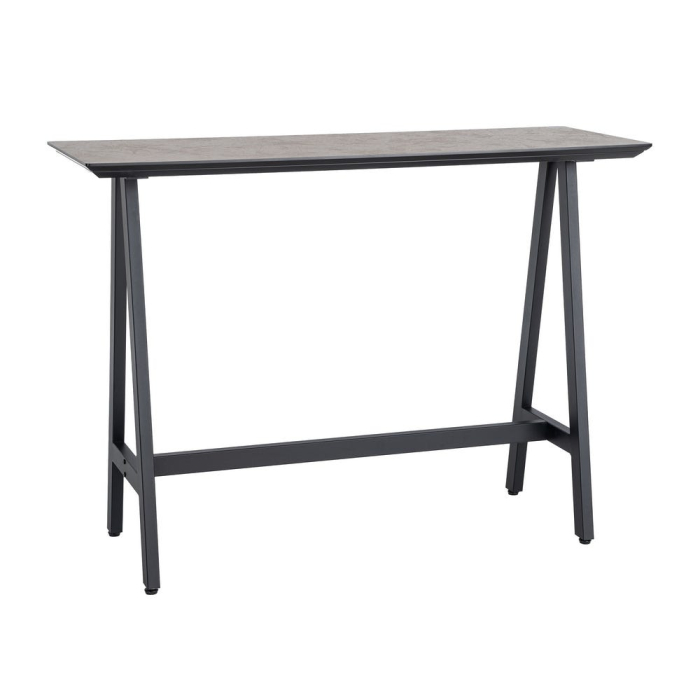 Masă consola din mdf crem cu structura metalica neagra 138x50x100 cm [8]