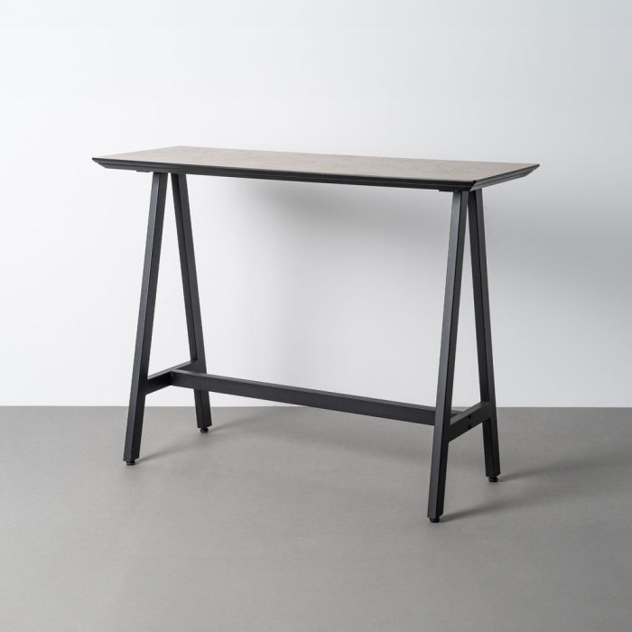 Masă consola din mdf crem cu structura metalica neagra 138x50x100 cm [2]