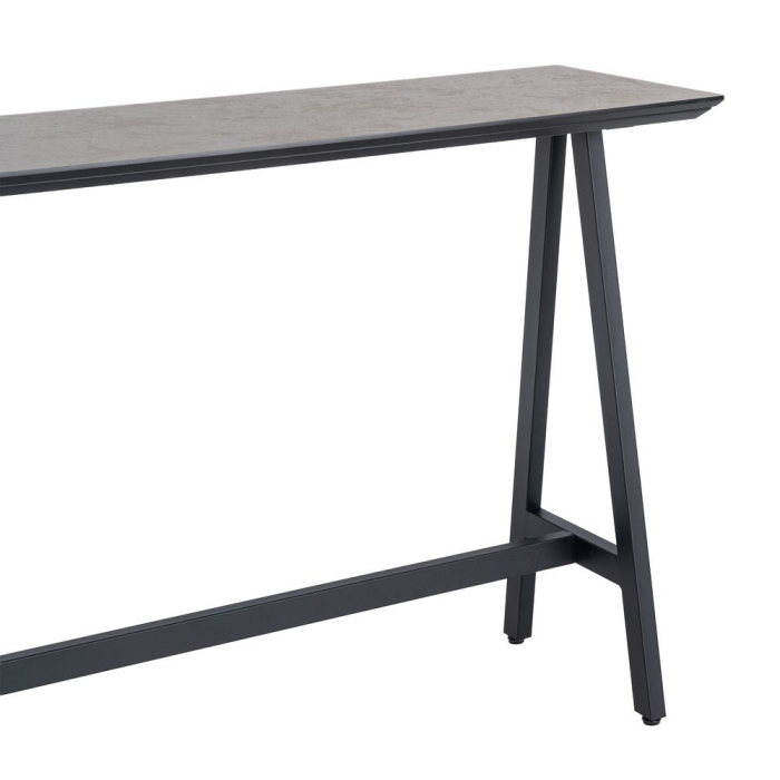 Masă consola din mdf crem cu structura metalica neagra 138x50x100 cm [3]