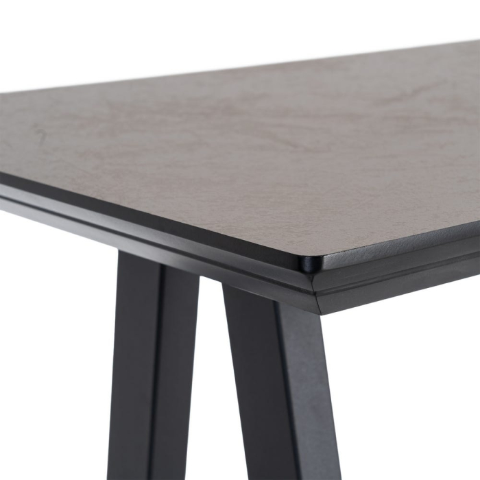 Masă consola din mdf crem cu structura metalica neagra 138x50x100 cm [4]