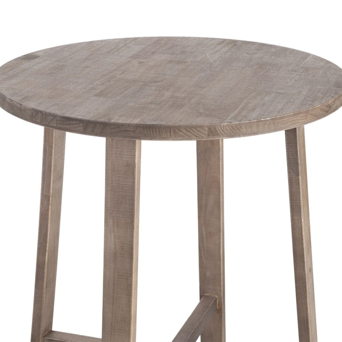 Masa de bar din lemn de pin maro deschis cu blat rotund [4]