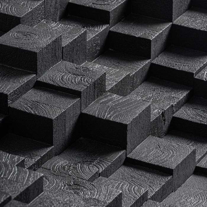 Masa de cafea din lemn de mango negru cu blat din sticla fumurie PÈTRIA [5]