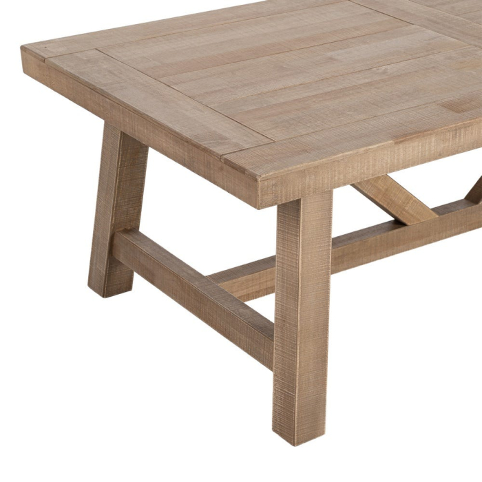 Masă de cafea din lemn de cauciuc natural stil clasic [3]