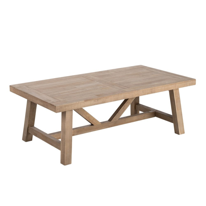 Masă de cafea din lemn de cauciuc natural stil clasic [2]